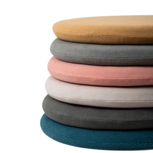 Coussin de chaise rond avec mousse à mémoire de forme déhoussable