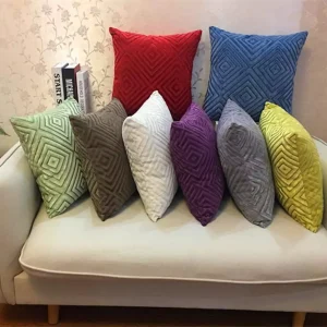 Housse de coussin couleurs géométriques