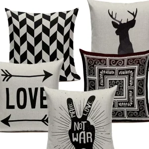 Housse de coussin collection black scandinave