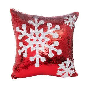 Housse de coussin collection paillette de noël