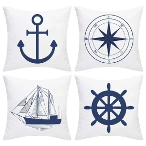 Housse de coussin navigation Mer