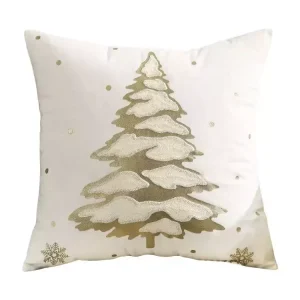 Housse de coussin dorée la festive