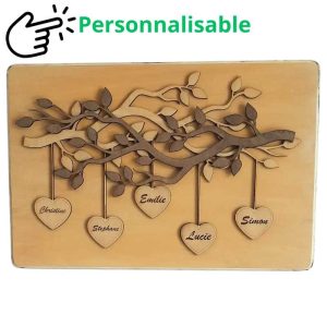 Arbre de Vie Personnalisé – Tissez l&rsquo;Histoire de Votre Famille avec Cinq Prénoms !