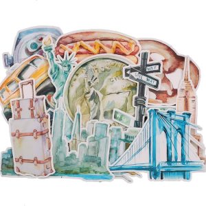 Autocollants New York pour Valise (Pack de 12)