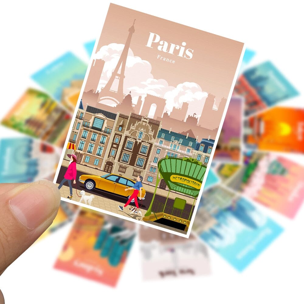 Autocollants Valise Affiches De Villes (Pack de 25) – Image 4