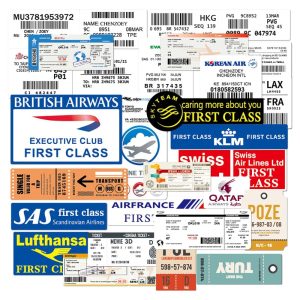 Autocollants Valise Cartes d’Embarquement (Pack de 30)