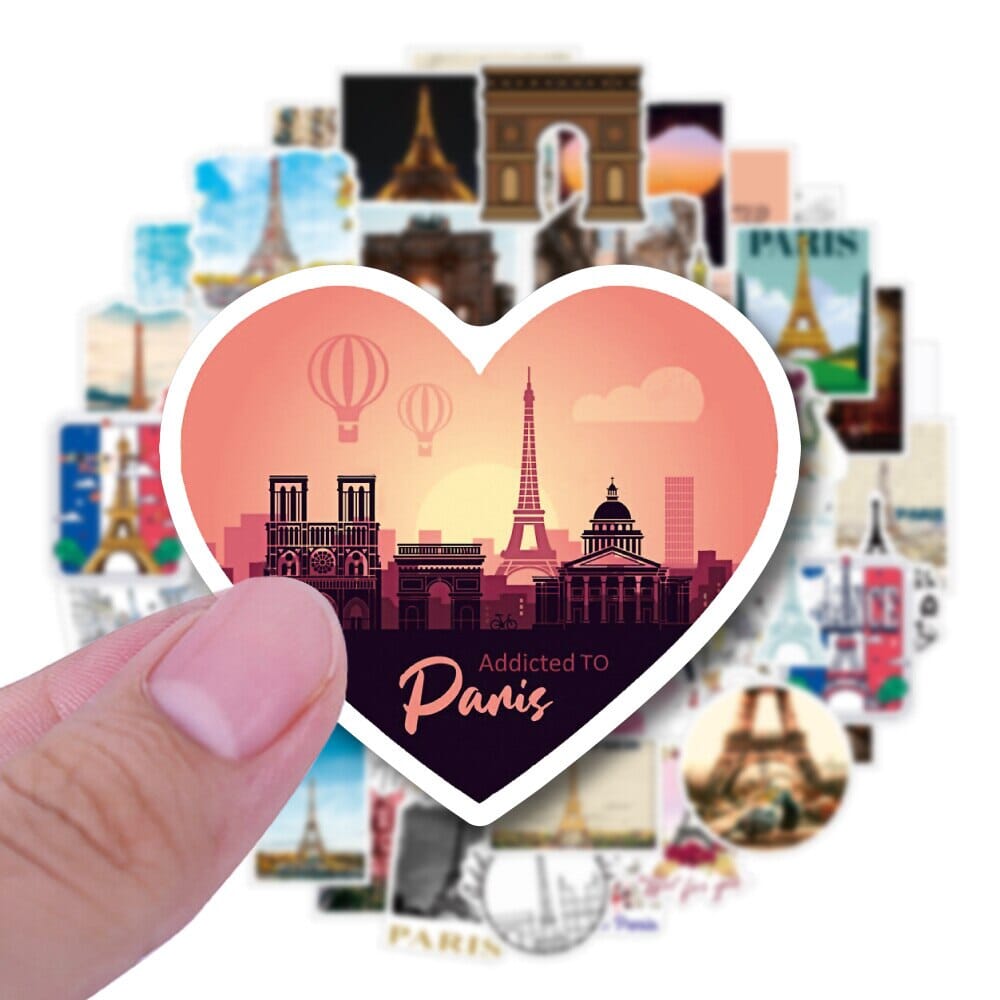 Autocollants Valise Paris (Pack de 50) – Image 3