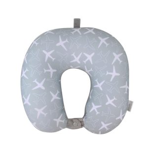 Coussin de Voyage Avion Gris