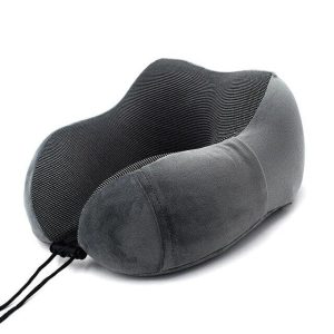 Coussin de Voyage Mémoire de Forme Gris