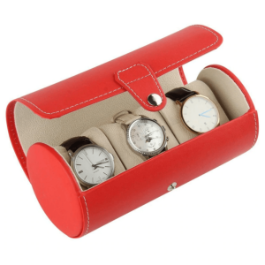 Étui à Montres de Voyage Arrondi (Rouge)