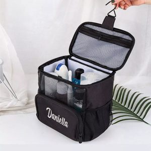 Grande Trousse de Toilette Femme Personnalisée à Suspendre