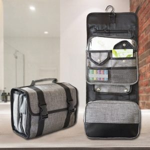 Grande Trousse de Toilette Homme À Suspendre & Dépliante