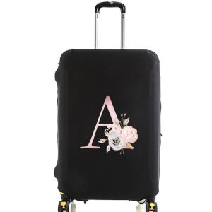 Housse de Valise Pink Flowers Letter