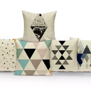 Collection housse de coussin carré géo scandinave