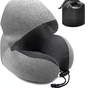 Oreiller de Voyage Mémoire de Forme Capuche