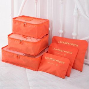 Organisateurs de Valise Laundry Pouch (Set de 6, Orange)
