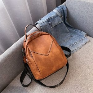 Petit Sac à Dos Femme Marron Vintage