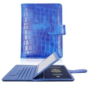 Portefeuille de Voyage Passeport Motif Crocodile