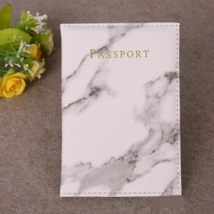 Protège-Passeport Marbre Blanc