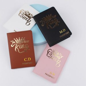 Protège Passeport Personnalisé Couple Queen & King