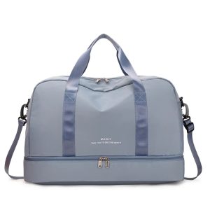 Sac de Voyage Femme avec Compartiment Chaussures Bleu Ciel