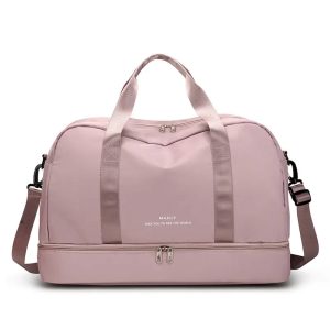 Sac de Voyage Femme avec Compartiment Chaussures Rose