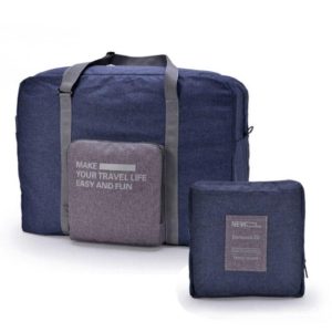 Sac de Voyage Pliable “Make Your Travel Life Easy And Fun” (Bleu)