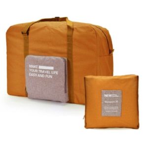 Sac de Voyage Pliable “Make Your Travel Life Easy And Fun” (Camel)