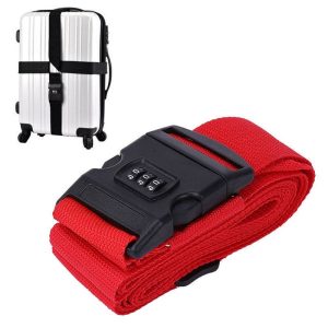 Sangle pour Valise avec Code 3 Chiffres Rouge (En Croix)