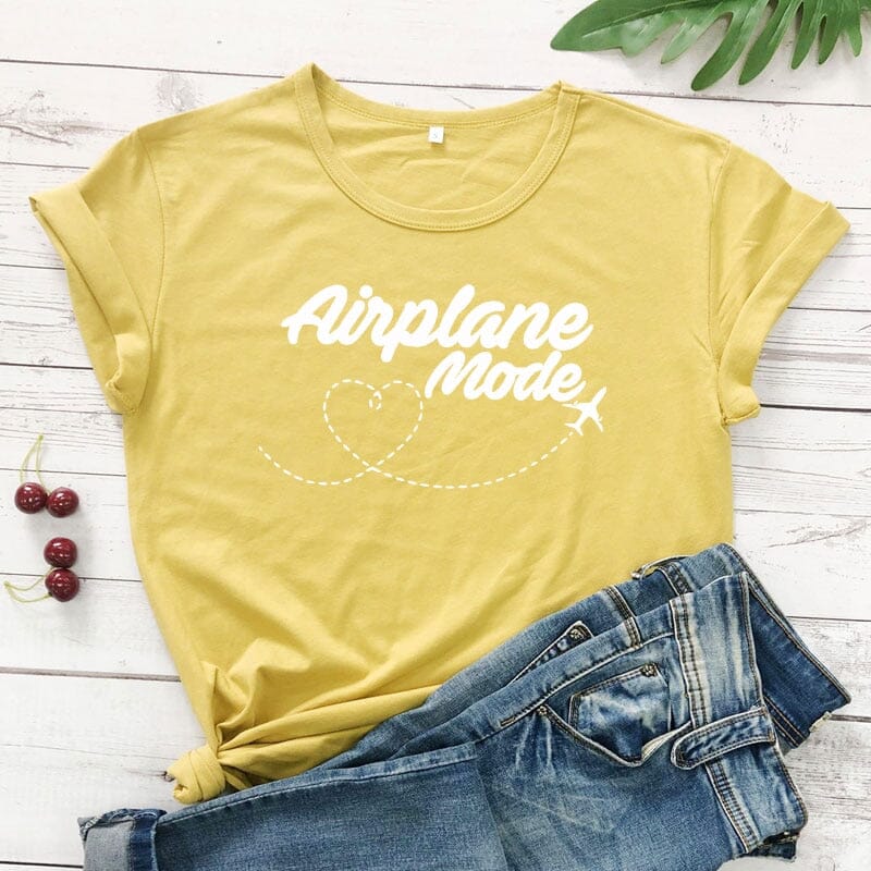T-Shirt Voyage Avion Femme Airplane Mode – Image 6