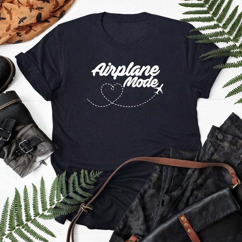 T-Shirt Voyage Avion Femme Airplane Mode – Image 3