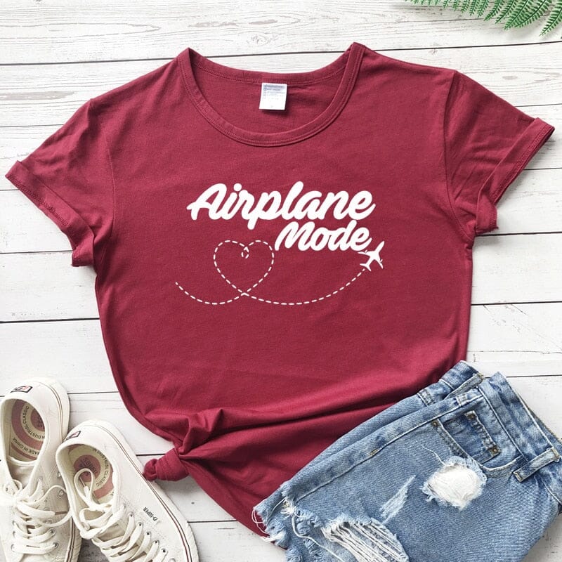 T-Shirt Voyage Avion Femme Airplane Mode – Image 9