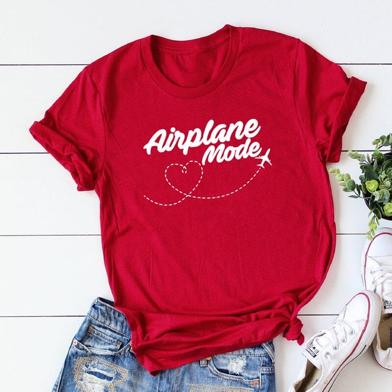 T-Shirt Voyage Avion Femme Airplane Mode – Image 7