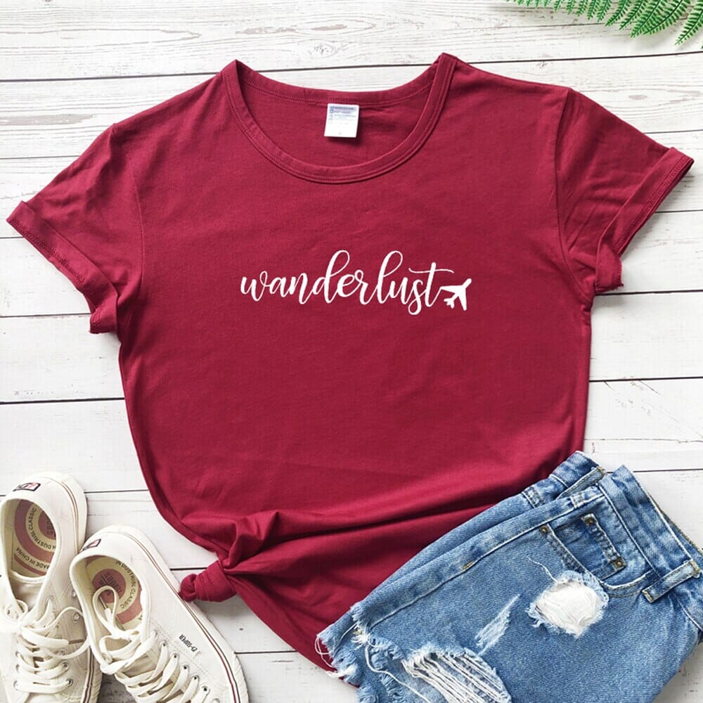 T-Shirt Voyage Avion Femme Wanderlust – Image 8