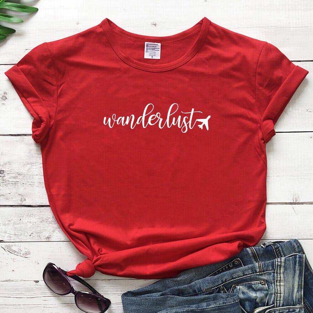 T-Shirt Voyage Avion Femme Wanderlust – Image 9