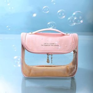 Trousse de Toilette à Suspendre Femme Tendance & Transparente