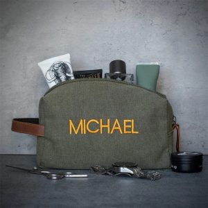 Trousse de Toilette Personnalisable Homme Vintage (Prénom)